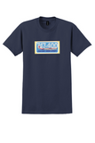 Malaysia Airlines T-Shirt - Vintage 747-400 Faster Non-Stop Bag Sticker - Navy