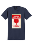 Malaysia Airlines T-Shirt - Vintage Fragile Mudah Pecah Label - Navy