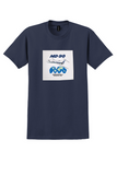 McDonnell Douglas T-Shirt - Vintage MD-90 Globe Sticker - Navy