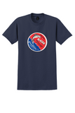 Northern Consolidated Airlines T-Shirt - Vintage Katmai Salmon Sticker - Navy