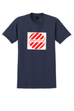 Northwest Airlines T-Shirt - Vintage Red Stripes Roundel Bag Sticker - Navy