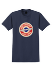 Northwest Airlines T-Shirt - Vintage NWA Wings Roundel Bag Sticker - Navy