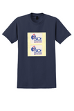 Air New Zealand T-Shirt - Vintage 50th Anniversary Bag Sticker - Navy