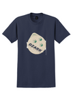 Ozark Air Lines T-Shirt - Vintage Three Swallows Round Bag Sticker - Navy