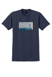 Air New Zealand T-Shirt - Vintage Engineering 737-200 Bag Sticker - Navy
