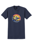 Philippine Air Lines T-Shirt - Vintage Tropical Roundel Bag Sticker - Navy