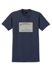 Piedmont Airlines T-Shirt - Vintage Property Of Baggage Label - Navy