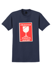 Air New Zealand T-Shirt - Vintage Fragile Fragil Bag Sticker - Navy