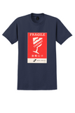Royal Brunei T-Shirt - Vintage Fragile Handling Label - Navy