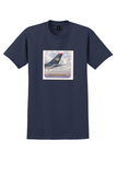 Royal Jordanian T-Shirt - Vintage Crown Tail Bag Sticker - Navy