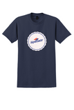Spanair T-Shirt - Vintage Scalloped Logo Bag Sticker - Navy