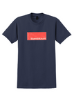 Swissair T-Shirt - Vintage Name and Address Luggage Label - Navy