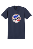 TWA T-Shirt - Vintage Boeing 757 Bag Sticker - Navy