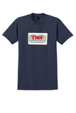 TWA T-Shirt - Vintage We're Up to Something Good Sticker - Navy
