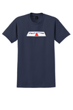 Tatra Air T-Shirt - Vintage Script Logo Bag Sticker - Navy