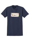 Transbrasil T-Shirt - Vintage Rainbow Jet Rio Miami Orlando Bag Sticker - Navy
