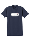 US Airways T-Shirt - Vintage Airbus A320 Sticker - Navy