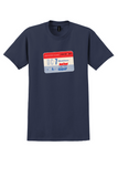 United Air Lines T-Shirt - Vintage DC-7 Mainliners Nonstop Bag Sticker - Navy