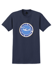 Virgin Islands Seaplane Shuttle T-Shirt - Vintage Mallard Bag Sticker - Navy