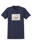 Western Airlines T-Shirt - Vintage DC-10 Cartoon Sticker - Navy