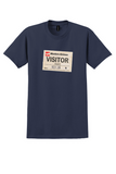 Western Airlines T-Shirt - Vintage Visitor Pass Sticker - Navy
