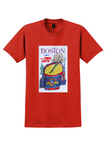 Fly TWA Jets Boston T-Shirt - David Klein Drum Poster - Red