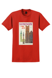 Fly TWA Jets London T-Shirt - David Klein Westminster Poster - Red