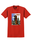 Fly TWA Paris T-Shirt - Simon Greco Dress Form Poster - Red