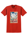 Air France North America T-Shirt - Arnoux Skyscrapers Poster - Red