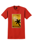 Air France Marseille Algiers T-Shirt - Vintage Palm Tree Poster - Red