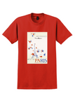 Air France Paris T-Shirt - Vintage Starry Eiffel Tower Poster - Red