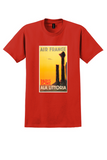 Ala Littoria Paris Rome T-Shirt - Solon Roman Columns Poster - Red