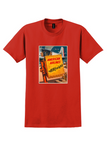 American Airlines Air Freight T-Shirt - Vintage Cargo Crate Poster - Red