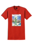 American Airlines New York T-Shirt - Vintage Statue of Liberty Poster - Red