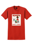Braniff Bogota T-Shirt - Vintage Donkey Rider Poster - Red