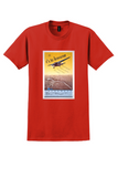 ČSA Czechoslovak Airlines T-Shirt - Vintage Route Map Poster - Red