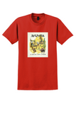 Delta Arizona T-Shirt - Vintage Cowboys and Cactus Poster - Red