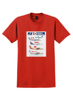 Fly The Delta Connection T-Shirt - Vintage Commuter Fleet Poster - Red