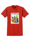 Delta New York City T-Shirt - Vintage Statue of Liberty Poster - Red