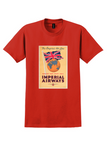 Imperial Airways T-Shirt - Vintage Empire's Air Line Union Jack Poster - Red
