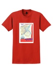 TAE Greece T-Shirt - Vintage Hellas Map Poster - Red