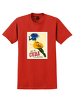 Pan Am Cuba T-Shirt - Vintage Straw Hat Dancer Poster - Red