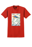Japan Mt. Fuji T-Shirt - Vintage Pine Branch Railway Poster - Red