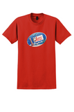 Alaska Airlines T-Shirt - Vintage Totem Pole Bag Sticker - Red