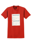 America West Airlines T-Shirt - Vintage Name and Address Label Pair - Red
