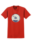 BWIA T-Shirt - Vintage British West Indian Airways Map Sticker - Red