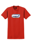 British Midland T-Shirt - Vintage Airbus A321-200 Sticker - Red