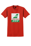Cathay Pacific T-Shirt - Vintage 777 Green Stripes Bag Sticker - Red