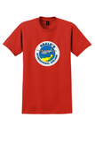 Chalk's International Airlines T-Shirt - Vintage Seaplane Sunset Bag Sticker - Red