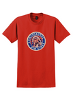 Continental Airlines T-Shirt - Vintage Indian Chief Roundel Bag Sticker - Red
